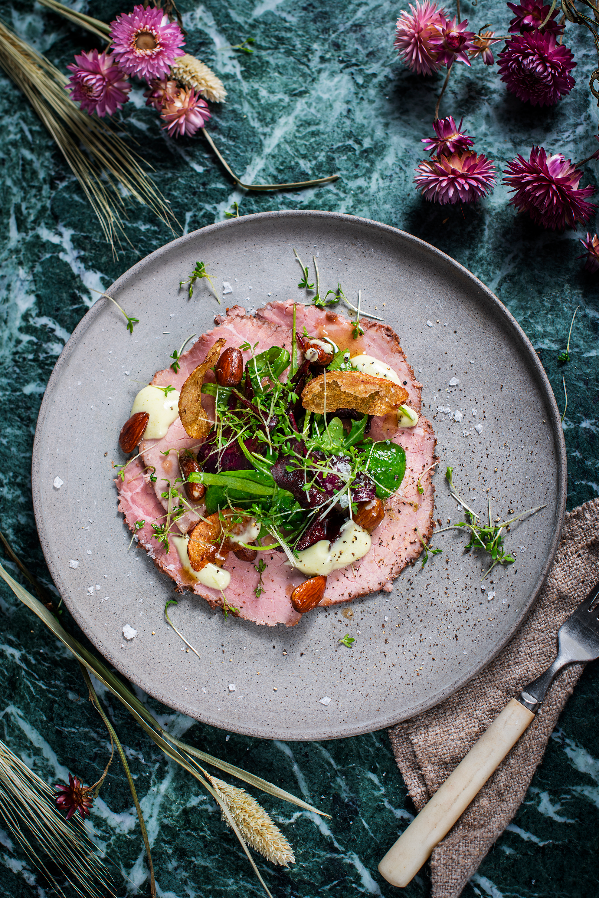 Tynnskåret lårtunge med ramsløkmajones